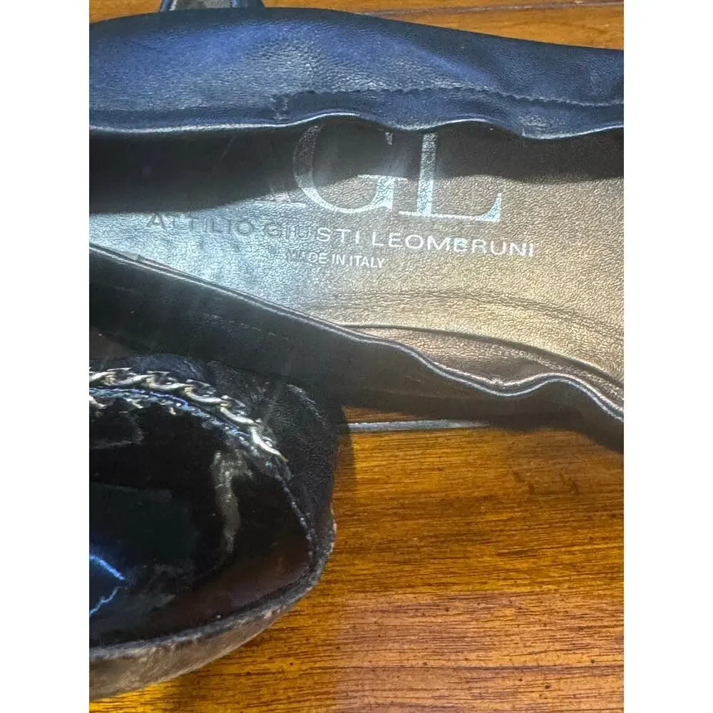 Women's leather  AGL flats size 39 euro - US 8.5 - Picture 3 of 6